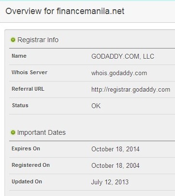 Finance Manila Whois Data