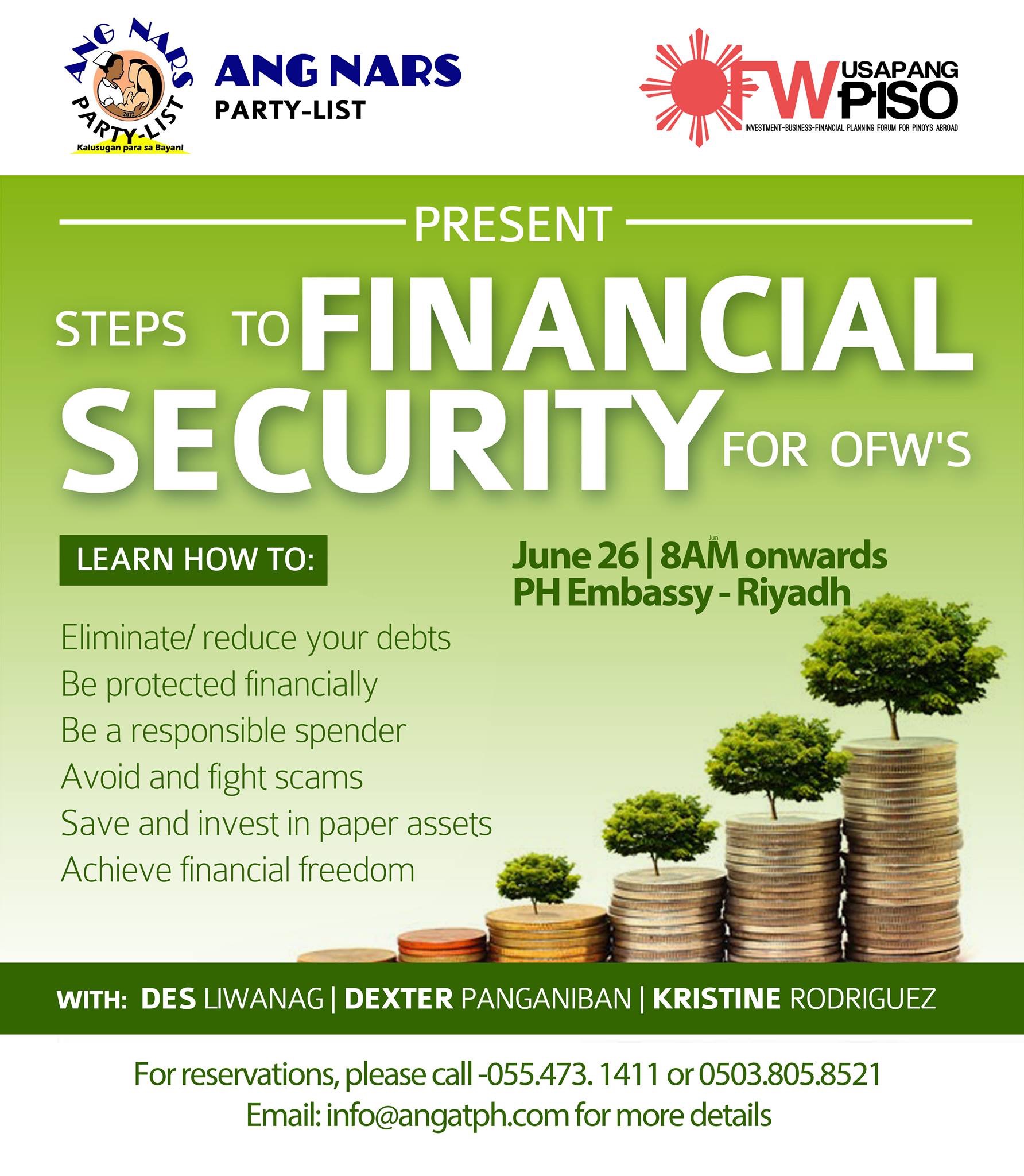 Financial Literacy Goes to Riyadh Philippine Embassy With Angat Pilipinas Coalition [Updated]